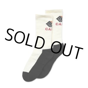 画像: CALEE/CALEE Logo pile socks（ホワイト）［ロゴソックス-22春夏］