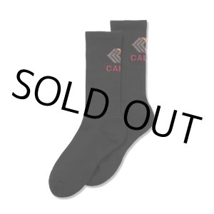 画像: CALEE/CALEE Logo pile socks（ブラック）［ロゴソックス-22春夏］