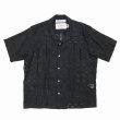 画像1: DAIRIKU/"LOVE" Open Collar Shirt（ブラック） 【30%OFF】［ラブオープンカラーシャツ-22春夏］ (1)