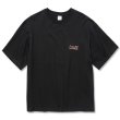 画像1: CALEE/Drop shoulder logo embroidery t-shirt（ブラック）［ドロップショルダーT-22春夏］ (1)