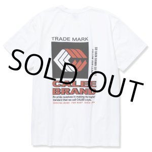 画像: CALEE/Stretch trade mark logo t-shirt（ホワイト） 【40%OFF】［プリントT-22春夏］