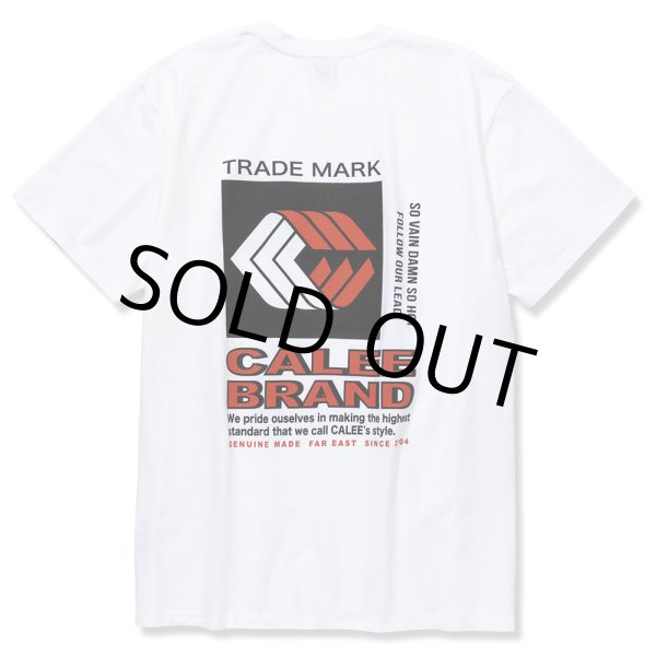画像1: CALEE/Stretch trade mark logo t-shirt（ホワイト） 【40%OFF】［プリントT-22春夏］ (1)