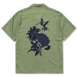 画像2: CALEE/×Miho Murakami Flower pattern S/S shirt（ティーグリーン）［オープンカラーシャツ-22春夏］ (2)