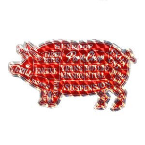 画像: PORKCHOP/HOLOGRAM PORK STICKER（RED）［ホログラムポークステッカー-22秋冬］