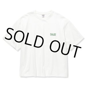 画像: CALEE/Drop shoulder logo embroidery t-shirt（Limited）（White/Green）［ドロップショルダーT-22秋冬］
