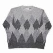 画像1: DAIRIKU/Argyle Mohair Pullover Knit（Fether Grey） 【30%OFF】［アーガイルモヘアニット-22秋冬］ (1)