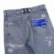 画像7: DAIRIKU/"Straight" Hard damage & Repair Vintage Denim Pants（Washed Indigo） 【30%OFF】［ハードダメージ&リペアストレートデニムパンツ-22秋冬］ (7)