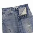 画像4: DAIRIKU/"Straight" Hard damage & Repair Vintage Denim Pants（Washed Indigo） 【30%OFF】［ハードダメージ&リペアストレートデニムパンツ-22秋冬］ (4)