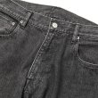 画像3: CALEE/Vintage reproduct wide silhouette denim pants -used black-（Used Black）［ワイドデニムパンツ-22秋冬］ (3)