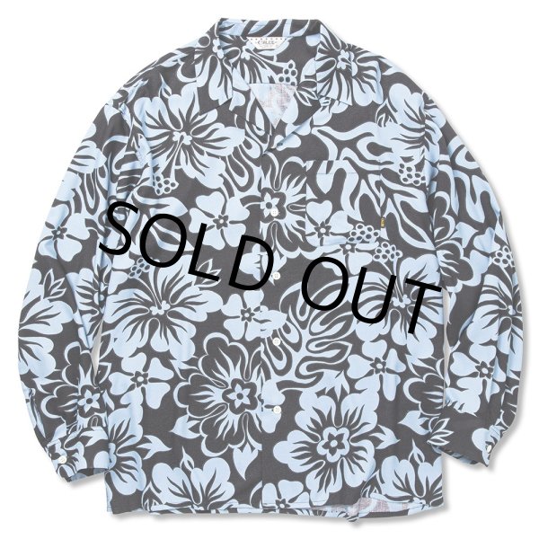 画像1: CALEE/Allover flower pattern R/P shirt（Black） 【70%OFF】［フラワーパターンシャツ-22秋冬］ (1)