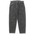 画像1: CALEE/Vintage reproduct wide silhouette denim pants -used black-（Used Black）［ワイドデニムパンツ-22秋冬］ (1)