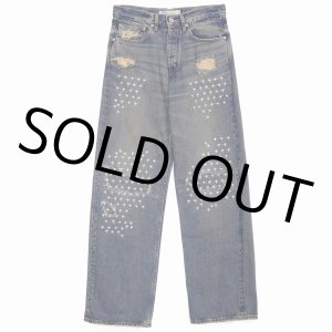 画像: DAIRIKU/"Straight" Cross Embroidery Vintage Denim Pants（Washed Indigo） 【40%OFF】［クロス刺繍ヴィンテージデニムパンツ-22秋冬］