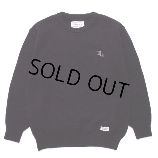 WACKO MARIA/CLASSIC KNIT SWEATER（CHARCOAL）［クラシックニット 