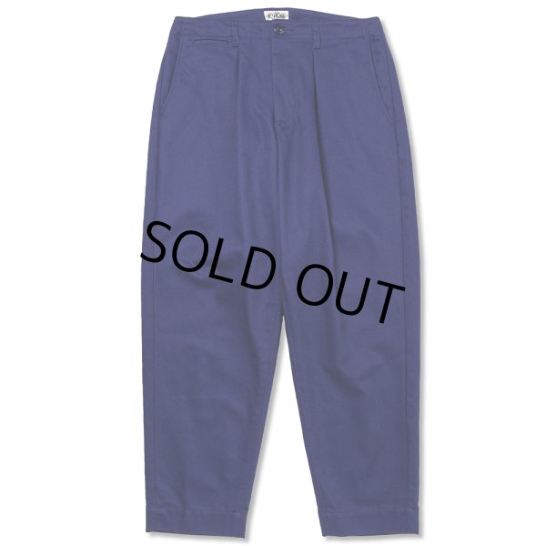画像1: CALEE/Vintage type chino cloth tuck trousers（Navy） 【40%OFF】［チノトラウザース-23春夏］ (1)