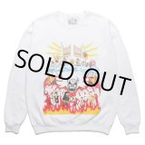 画像: WACKO MARIA/NECKFACE / SWEAT SHIRT（WHITE）［クルーネックスウェット-22秋冬］