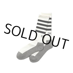 画像: CALEE/CALEE Logo line socks（White）［ソックス-22秋冬］