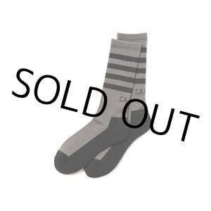 画像: CALEE/CALEE Logo line socks（Gray）［ソックス-22秋冬］