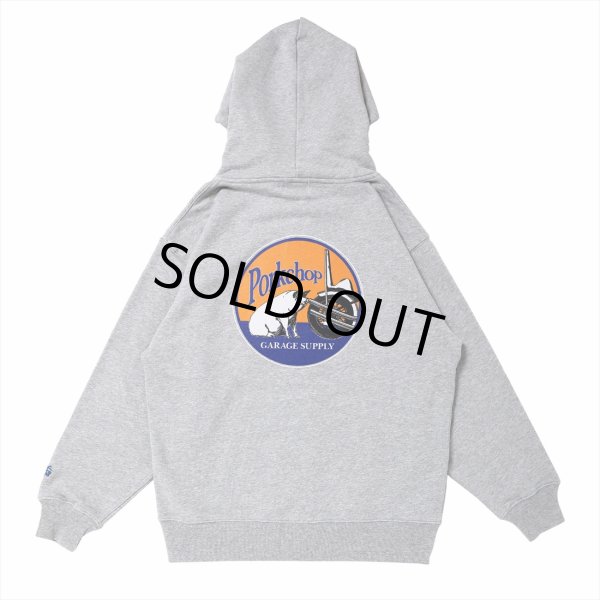 画像1: PORKCHOP/PORK CHOPPER ZIP UP HOODIE（GRAY）［ジップアップフーディー-22秋冬］ (1)