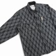 画像3: DAIRIKU/Mohair Argyle Check Shirt with Money Clip（Black） 【30%OFF】［モヘアアーガイルチェックシャツwithマネークリップ-22秋冬］ (3)