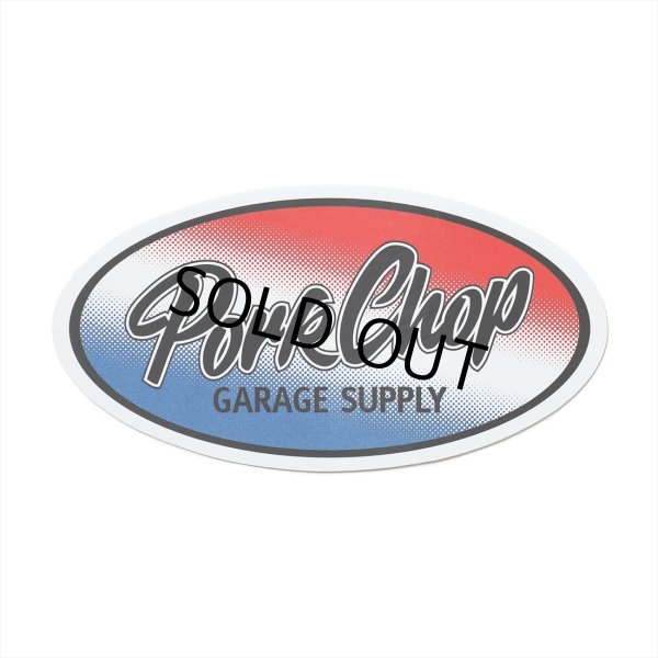 画像1: PORKCHOP/OVAL TRICOLOR STICKER（TRICOLOR）［オーバルトリコロールステッカー-22秋冬］ (1)