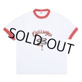 画像: CHALLENGER/BURNING SNAKE RINGER TEE（WHITE/RED）［リンガーT-23春夏］