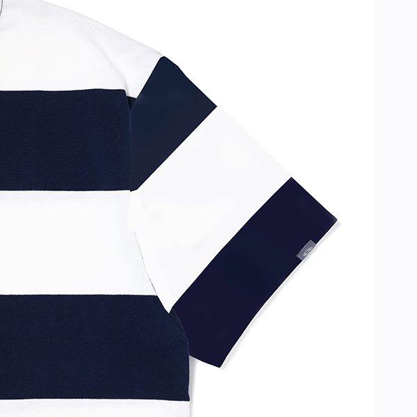 CHALLENGER/S/S HEAVYWEIGHT BORDER TEE（WHITE/NAVY）［ヘビー