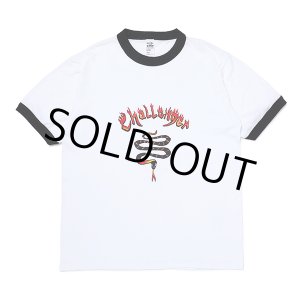 画像: CHALLENGER/BURNING SNAKE RINGER TEE（WHITE/BLACK）［リンガーT-23春夏］