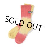 画像: CHALLENGER/BORDER TIE DYE SOCKS（ORANGE/RED）［ボーダータイダイソックス-23春夏］