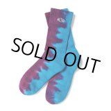 画像: CHALLENGER/FLAME TIE DYE SOCKS（BLUE/PURPLE）［フレイムタイダイソックス-23春夏］