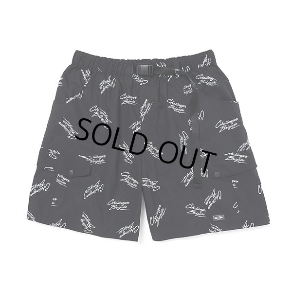 画像1: CHALLENGER/MULTI SIGNATURE CARGO SHORTS（BLACK）［マルチシグネチャーカーゴショーツ-23春夏］ (1)