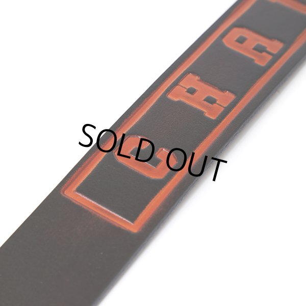 CHALLENGER/LOGO LEATHER BELT（BLACK）［ロゴレザーベルト-23春