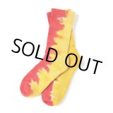 画像: CHALLENGER/FLAME TIE DYE SOCKS（ORANGE/RED）［フレイムタイダイソックス-23春夏］