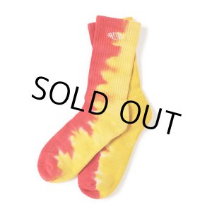 画像: CHALLENGER/FLAME TIE DYE SOCKS（ORANGE/RED）［フレイムタイダイソックス-23春夏］