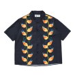 画像1: CHALLENGER/S/S FLAME LEAF SHIRT（BLACK）［フレイムリーフシャツ-23春夏］ (1)