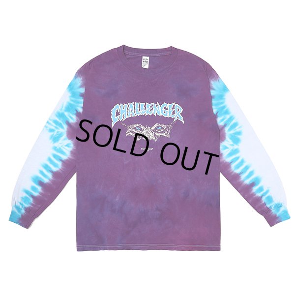 画像1: CHALLENGER/L/S TIE DYE MASK TEE（PURPLE TIE DYE）［タイダイ長袖T-23春夏］ (1)