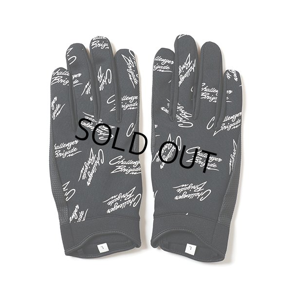 画像1: CHALLENGER/MULTI SIGNATURE MECHANIC GLOVE（BLACK）［メカニックグローブ-23春夏］ (1)