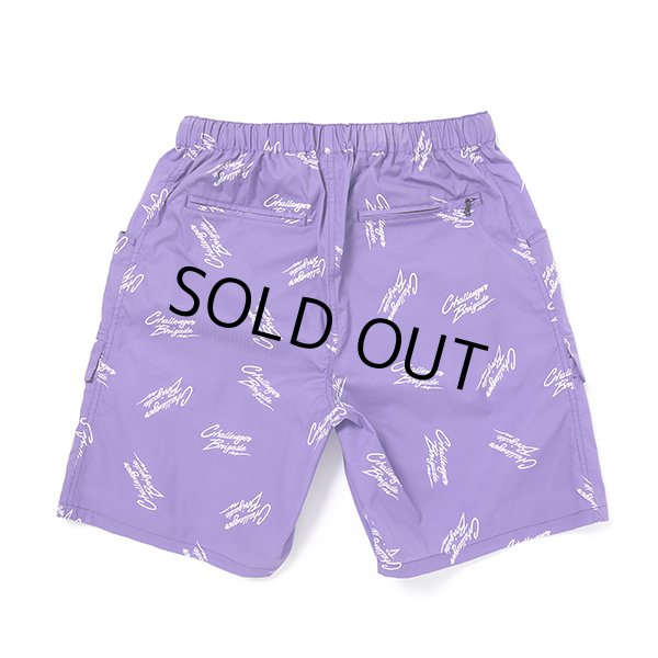 画像2: CHALLENGER/MULTI SIGNATURE CARGO SHORTS（PURPLE）［マルチシグネチャーカーゴショーツ-23春夏］ (2)