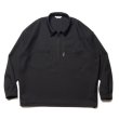画像1: COOTIE PRODUCTIONS/Polyester Twill Half Zip Work L/S Shirt（Black）［ポリエステルツイルハーフジップシャツ-22秋冬］ (1)