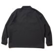 画像2: COOTIE PRODUCTIONS/Polyester Twill Half Zip Work L/S Shirt（Black）［ポリエステルツイルハーフジップシャツ-22秋冬］ (2)