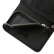 画像5: CALEE/SILVER STAR CONCHO FLAP LEATHER HALF WALLET（BLACK）［レザーハーフウォレット-23秋冬］ (5)