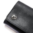 画像7: CALEE/SILVER STAR CONCHO FLAP LEATHER HALF WALLET（BLACK）［レザーハーフウォレット-23秋冬］ (7)