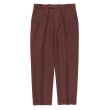 画像2: WACKO MARIA/DORMEUIL / PLEATED TROUSERS（TYPE-2）（DARK RED）［ワンタックスラックス(TYPE-2)-22秋冬］ (2)