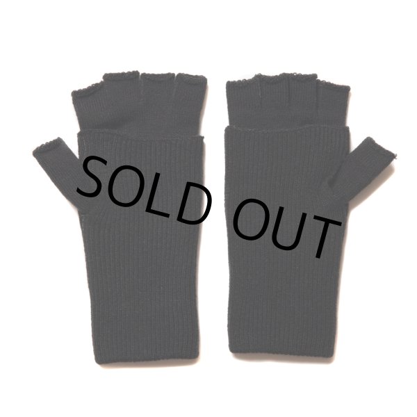 画像2: COOTIE PRODUCTIONS/Fingerless Cuffed Knit Glove（Black）［フィンガーレスニットグローブ-22秋冬］ (2)