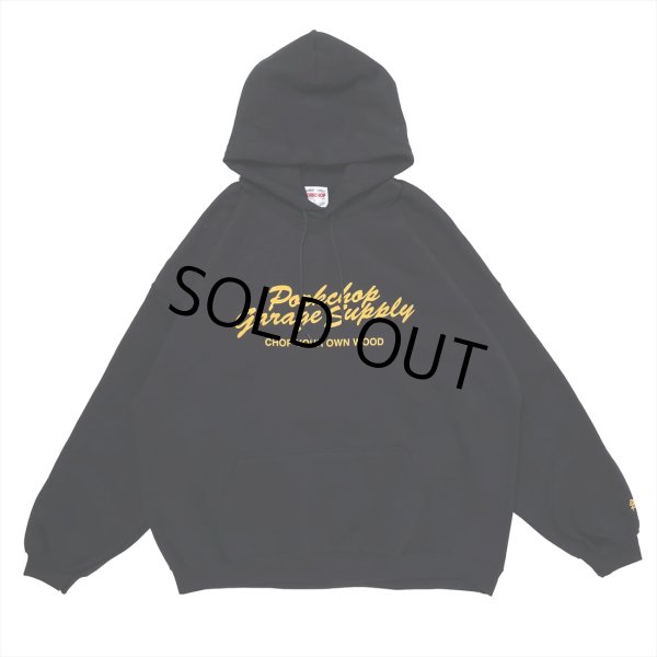 画像1: PORKCHOP/FULL SCRIPT HOODIE（BLACK）［プルオーバーパーカー-22秋冬］ (1)