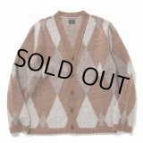 画像: 【40%OFF】RATS/ARGYLE MOHAIR KNIT CARDIGAN（BROWN）［アーガイルモヘアカーディガン-22秋冬］