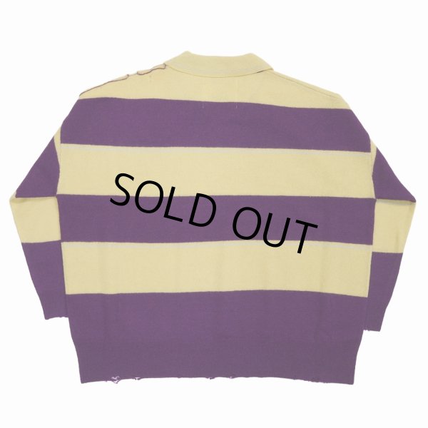 DAIRIKU/Lager Border Knit(Yellow&Purple)[ラガーボーダーニット