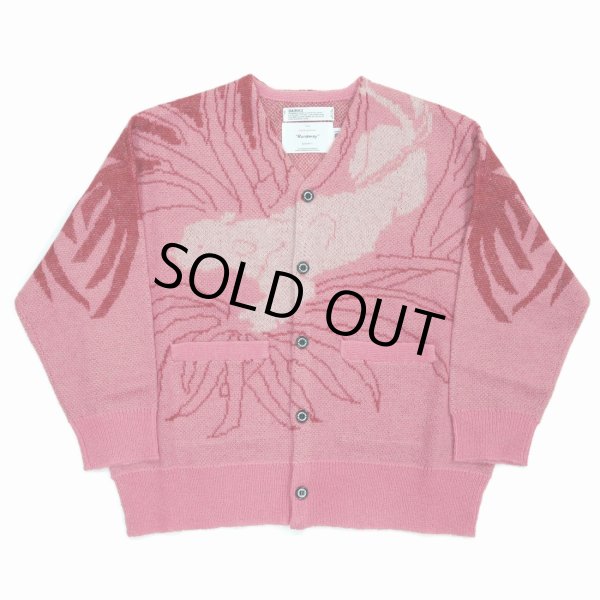 画像1: DAIRIKU/"Leopard" Mohair Cardigan Knit（Pink） 【40%OFF】［レオパードモヘアニットカーディガン-23春夏］ (1)