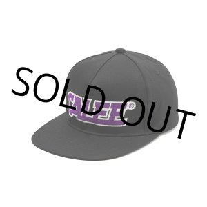 画像: CALEE/CALEE Univ. embroidery cap（Black/Purple）［ツイルキャップ-22秋冬］