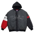 画像1: PORKCHOP/HOODED STADIUM JKT（GRAY/RED）［フーデッドスタジアムJKT-23春夏］ (1)