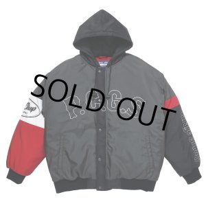 画像: PORKCHOP/HOODED STADIUM JKT（GRAY/RED）［フーデッドスタジアムJKT-23春夏］